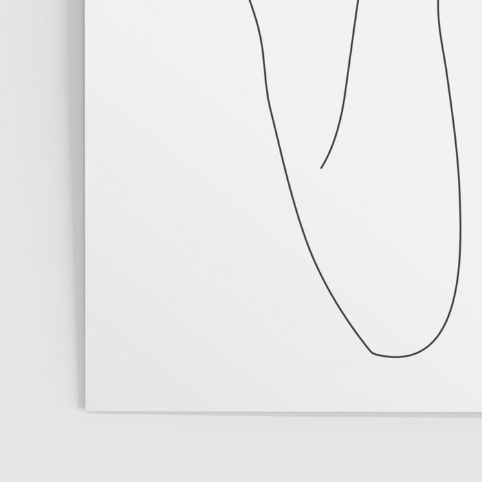 Minimal Line Art Woman with Flowers III Poster Gallery Image 3