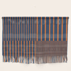 Stripes Pattern and Lines 8 in Navy Blue Orange Wall Hanging Gallery Image 1