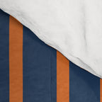 Stripes Pattern and Lines 8 in Navy Blue Orange Comforter Gallery Image 4