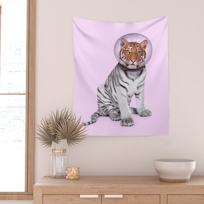 SPACE TIGER Wall Tapestry Gallery Image 2