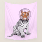 SPACE TIGER Wall Tapestry Gallery Image 4