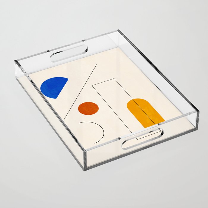 Minimal Geometric Shapes 65 Acrylic Tray Gallery Image 1