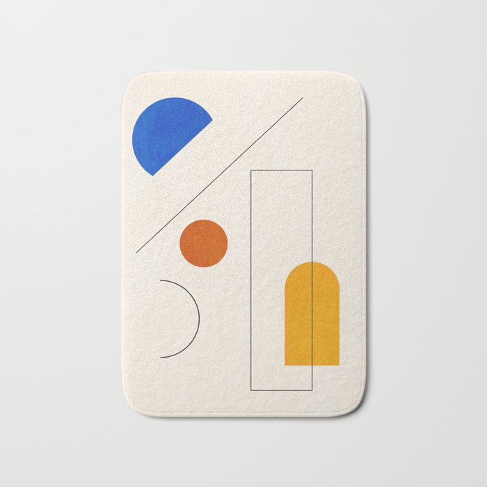 Minimal Geometric Shapes 65 Bath Mat Gallery Image 1