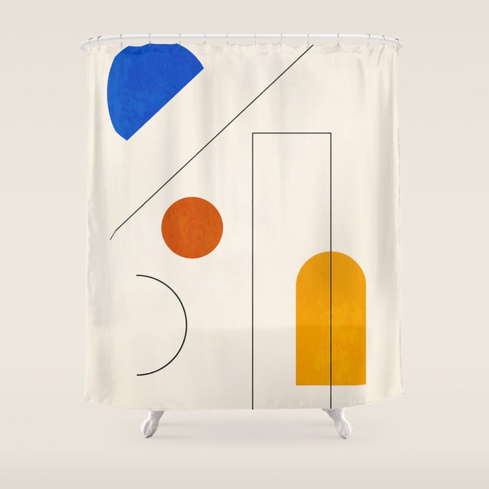 Minimal Geometric Shapes 65 Shower Curtain Gallery Image 1