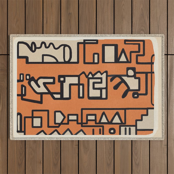 Abstract Line Movement 11 Outdoor Rug Gallery Image 1