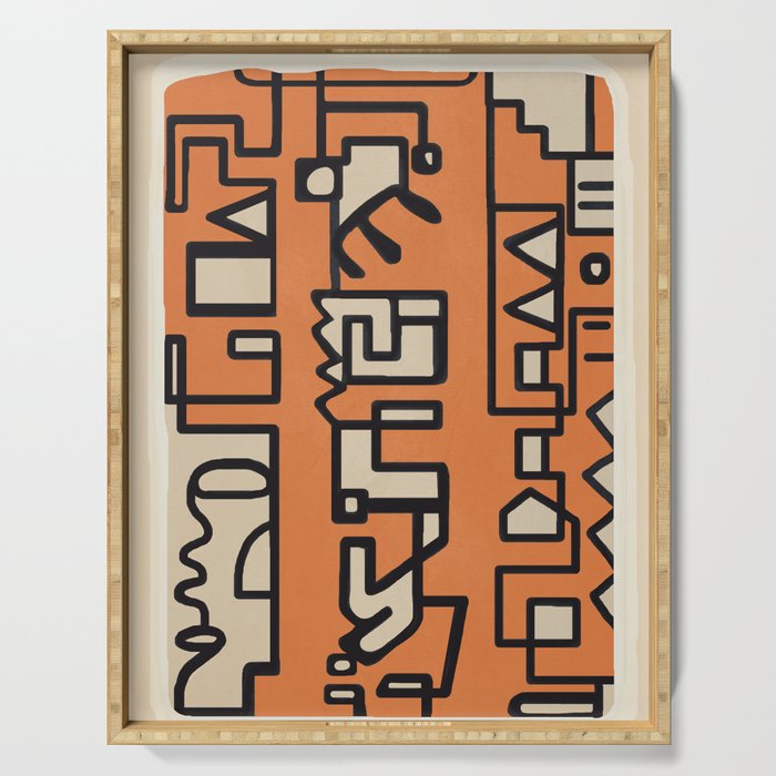 Abstract Line Movement 11 Serving Tray Gallery Image 1
