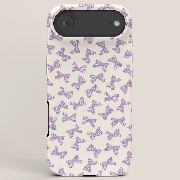 Violet Stripe Bow Ribbon iPhone Case Gallery Image 6