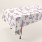 Violet Stripe Bow Ribbon Tablecloth Gallery Image 1