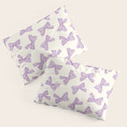 Violet Stripe Bow Ribbon Pillow Sham Gallery Image 3