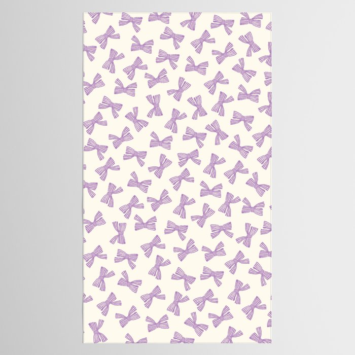 Violet Stripe Bow Ribbon Tablecloth Gallery Image 2