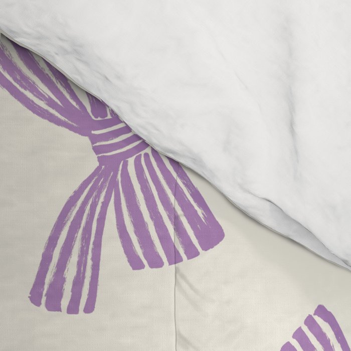 Violet Stripe Bow Ribbon Comforter Gallery Image 4
