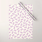 Violet Stripe Bow Ribbon Wrapping Paper Gallery Image 1