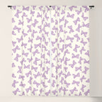 Violet Stripe Bow Ribbon Window Curtain Gallery Image 5
