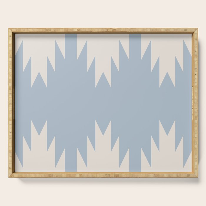 Geometric Southwestern Minimalism - Soft Sky Blue Serving Tray Gallery Image 1