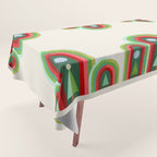 Rainbow Christmas Arches Tablecloth Gallery Image 1