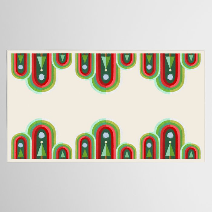 Rainbow Christmas Arches Tablecloth Gallery Image 2