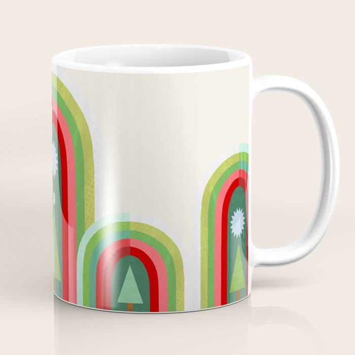 Rainbow Christmas Arches Coffee Mug Gallery Image 1