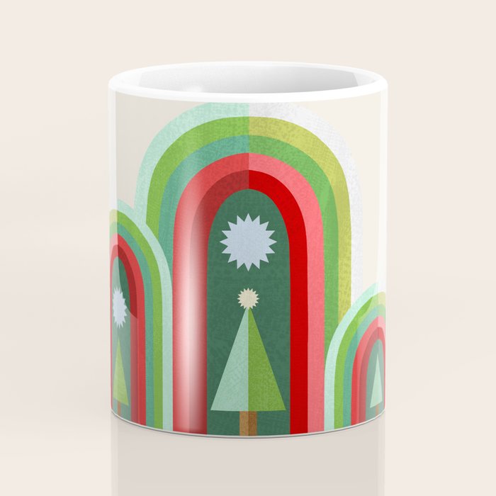 Rainbow Christmas Arches Coffee Mug Gallery Image 4