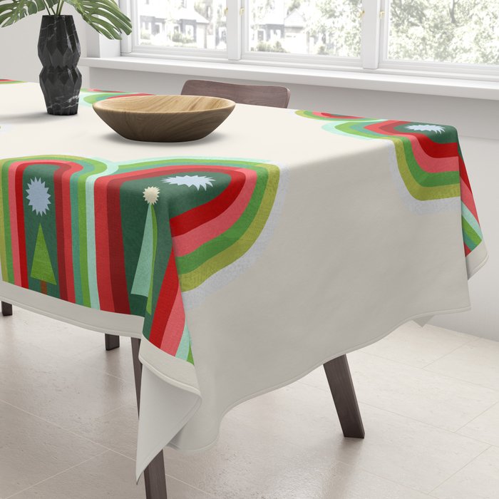 Rainbow Christmas Arches Tablecloth Gallery Image 3