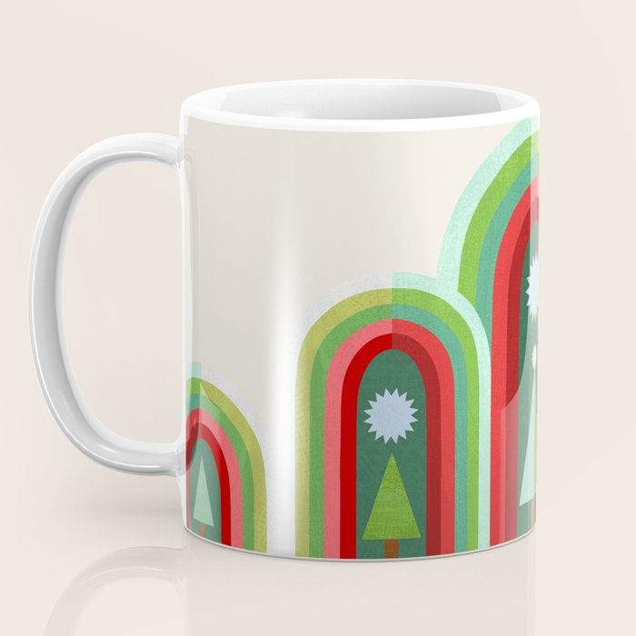 Rainbow Christmas Arches Coffee Mug Gallery Image 3