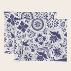 Mexican Talavera Blue Tiles Pattern by Akbaly Placemat Gallery Image 1