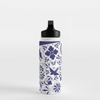 Mexican Talavera Blue Tiles Pattern by Akbaly Water Bottle Gallery Image 3