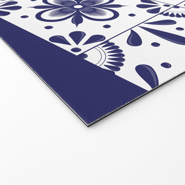 Mexican Talavera Blue Tiles Pattern by Akbaly Welcome Mat Gallery Image 2