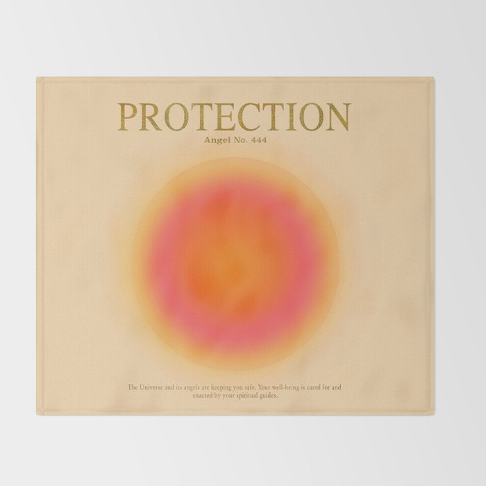 Gradient Angel Numbers: Angel Number 444 - Protection Throw Blanket Gallery Image 2