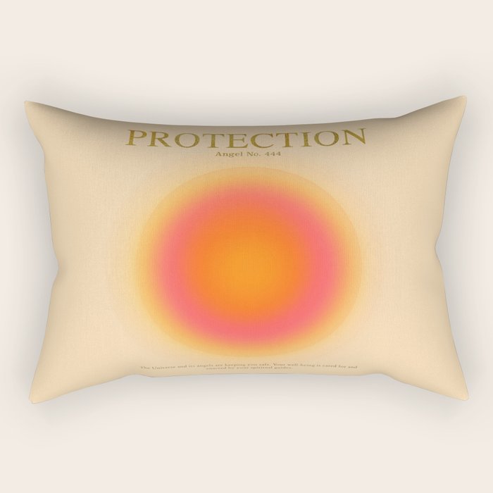 Gradient Angel Numbers: Angel Number 444 - Protection Rectangular Pillow Gallery Image 1