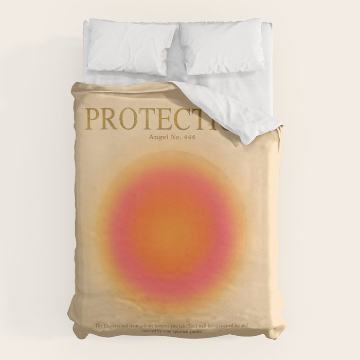 Gradient Angel Numbers: Angel Number 444 - Protection Duvet Cover Gallery Image 6