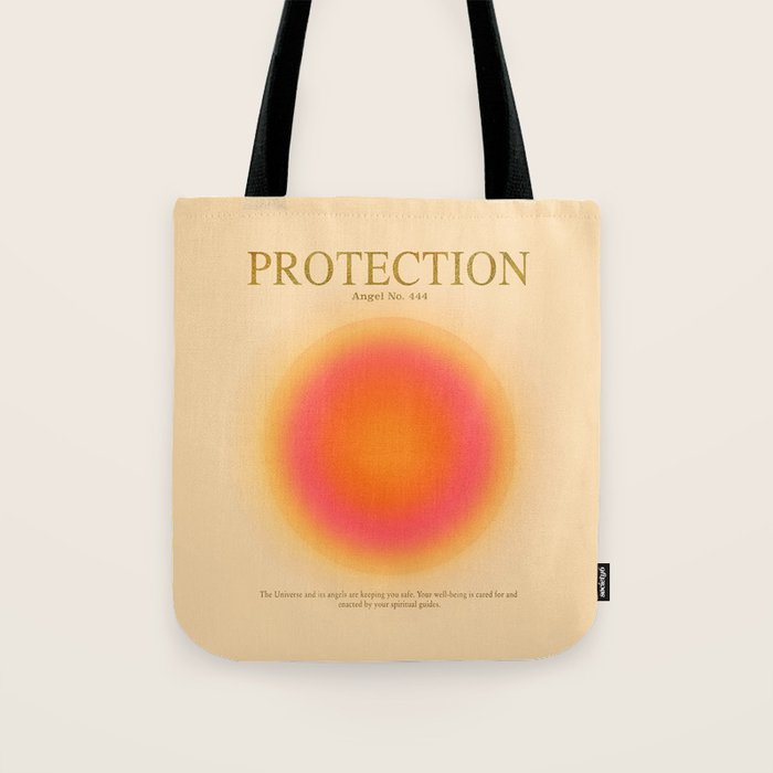 Gradient Angel Numbers: Angel Number 444 - Protection Tote Bag Gallery Image 1