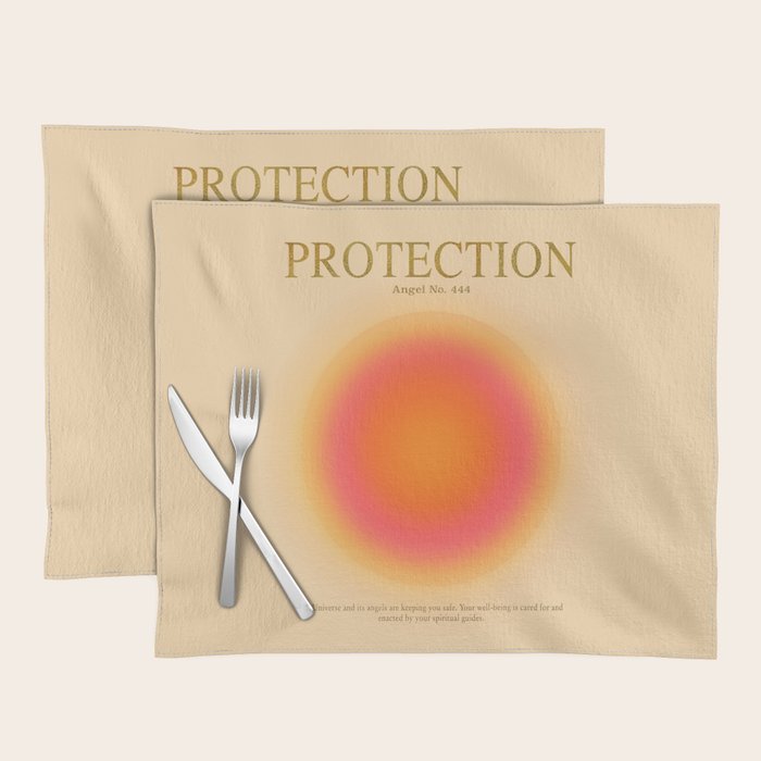 Gradient Angel Numbers: Angel Number 444 - Protection Placemat Gallery Image 1