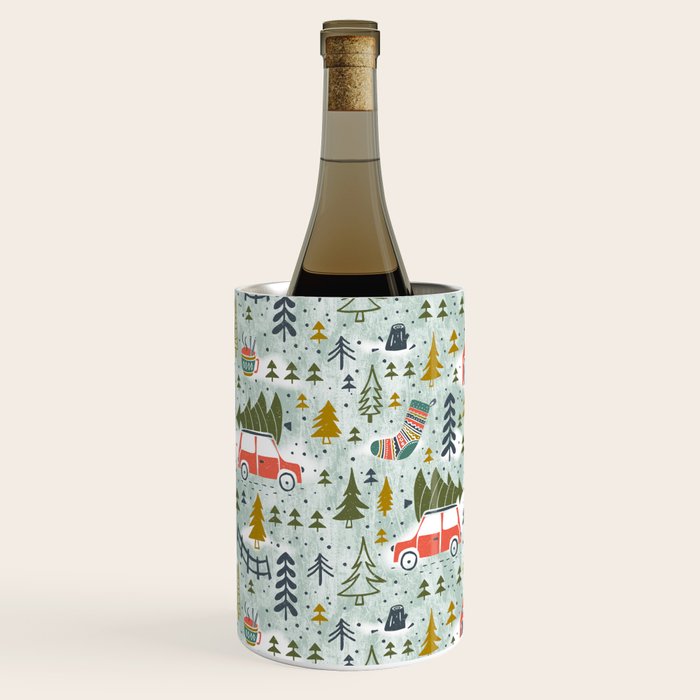 Home For The Holidays Blush Mint Christmas Wine Chiller Gallery Image 2
