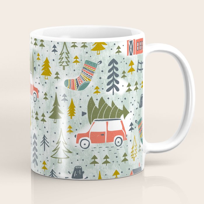 Home For The Holidays Blush Mint Christmas Coffee Mug Gallery Image 1