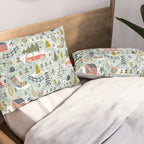 Home For The Holidays Blush Mint Christmas Pillow Sham Gallery Image 2