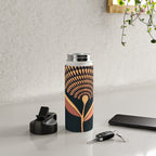 Mid Century Modern Dandelion Seed Head In Coral and Pink Water Bottle Gallery Image 4