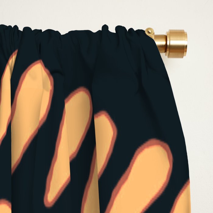 Mid Century Modern Dandelion Seed Head In Coral and Pink Window Curtain Gallery Image 2