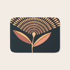 Mid Century Modern Dandelion Seed Head In Coral and Pink Bath Mat Gallery Image 1