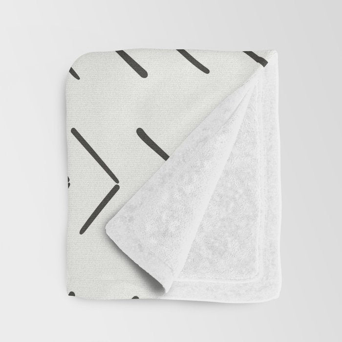 Boho Big Arrows in Cream Throw Blanket Gallery Image 3