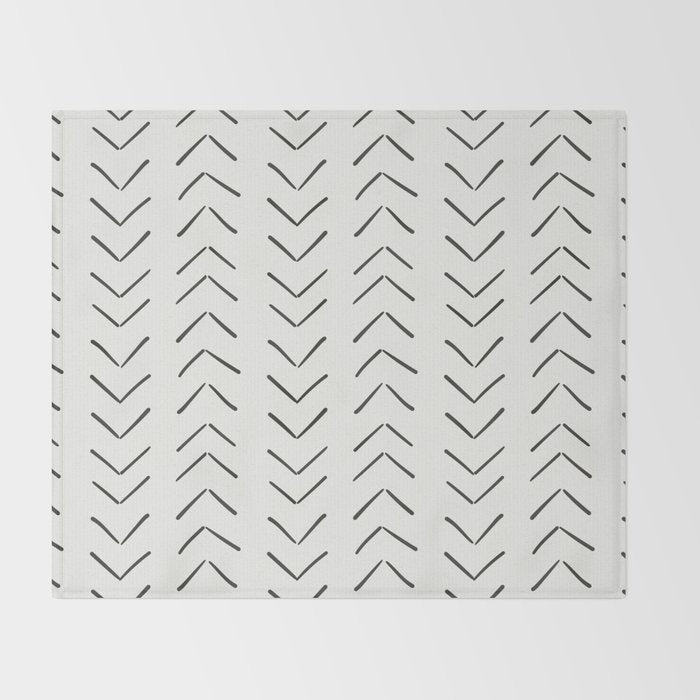 Boho Big Arrows in Cream Throw Blanket Gallery Image 2