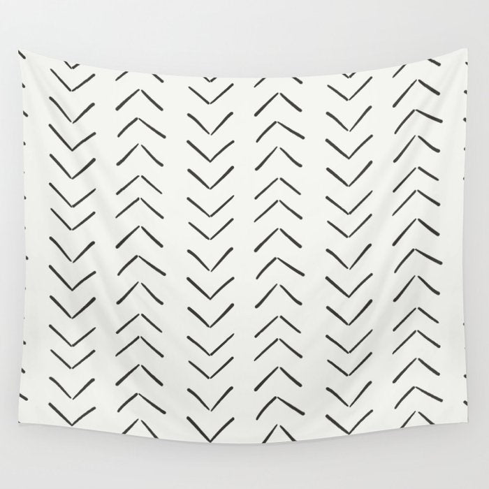 Boho Big Arrows in Cream Wall Tapestry Gallery Image 1