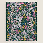 Wildflower Field on Pine Grove - Pink, Orange, Blue, & Purple Jigsaw Puzzle Gallery Image 1