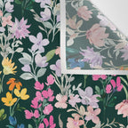 Wildflower Field on Pine Grove - Pink, Orange, Blue, & Purple Wall Tapestry Gallery Image 3