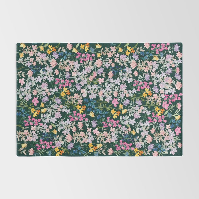 Wildflower Field on Pine Grove - Pink, Orange, Blue, & Purple Rug Gallery Image 2