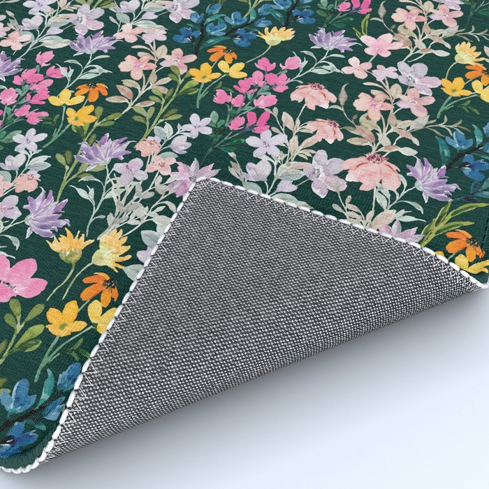 Wildflower Field on Pine Grove - Pink, Orange, Blue, & Purple Rug Gallery Image 4