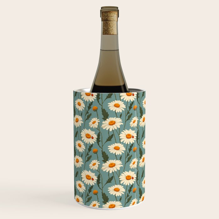 Charming Daisies with Ladybug Wine Chiller Gallery Image 1