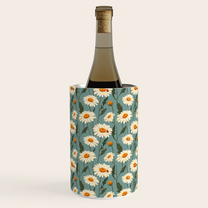 Charming Daisies with Ladybug Wine Chiller Gallery Image 2