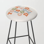 TODAY IS A GOOD DAY peach pink green blue yellow motivational typography inspirational quote decor Stool Gallery Image 2