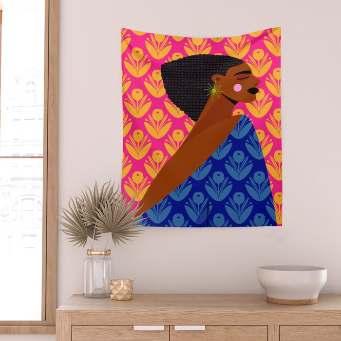 Retro Goddess Wall Tapestry Gallery Image 2