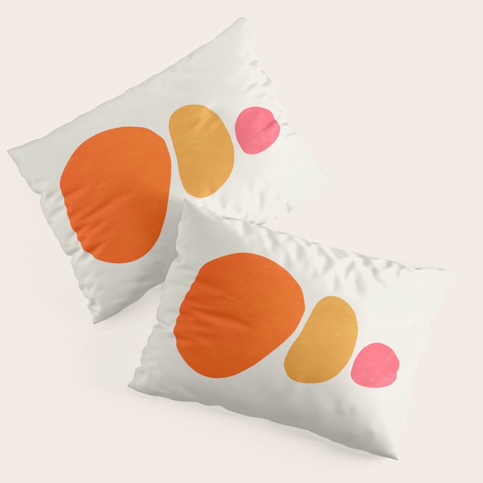 Pebbles: Mid Century Abstraction Pillow Sham Gallery Image 3